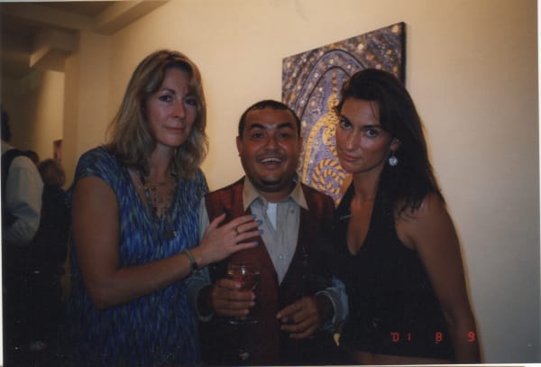 Rebecca Hossack with Belinda Hayes at Rebecca Hossack Art Gallery