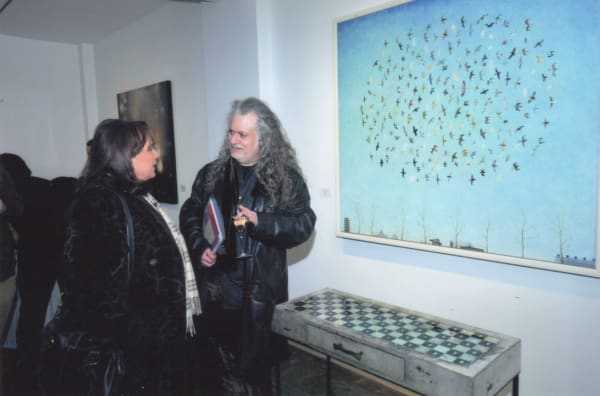 Alasdair Wallace painting at Rebecca Hossack Art Gallery