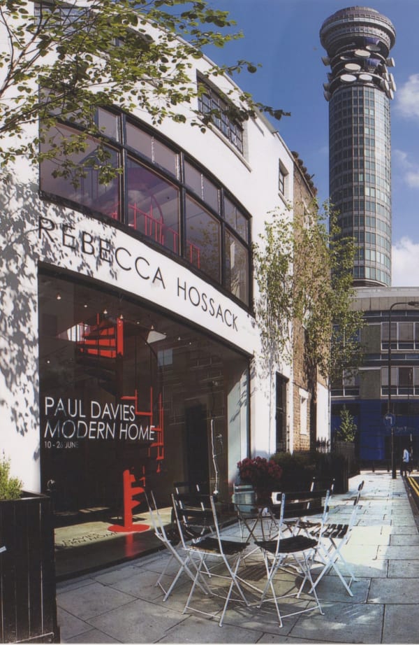 View of the BT Tower from the Rebecca Hossack Art Gallery, Conway Street