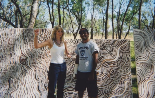 Rebecca Hossack with Lloyd Kwilla in Kununurra, Western Australia