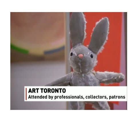 Canadian concrete animal sculpture artist represented by Rebecca Hossack Art Gallery featured on CBC News, Toronto