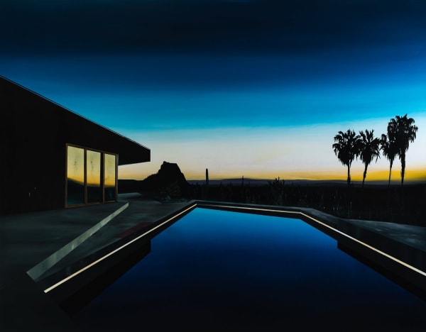 LA landscape night by Laurence Jones exhibited at the Rebecca Hossack Art Gallery featured in Create! Magazine