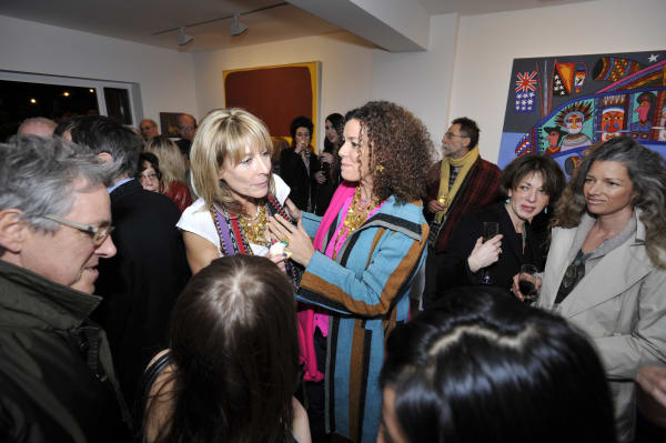 Rebecca Hossack and Pippa Small at the Rebecca Hossack Art Gallery's 20th Anniversary Party