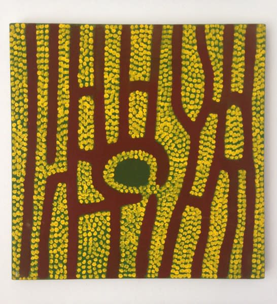Painting by Aboriginal artist Jimmy Pike, represented by Rebecca Hossack Art Gallery, in Studio International Magazine
