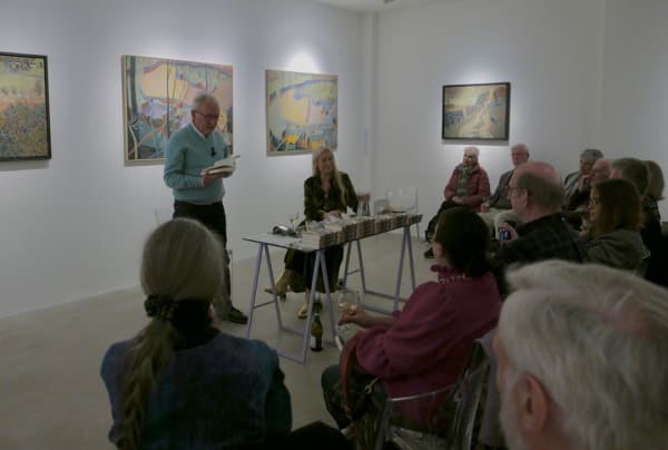 Julian Spalding and Rebecca Hossack at the Rebecca Hossack Art Gallery
