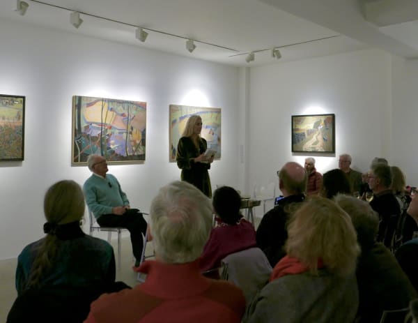 Julian Spalding and Rebecca Hossack at the Rebecca Hossack Art Gallery