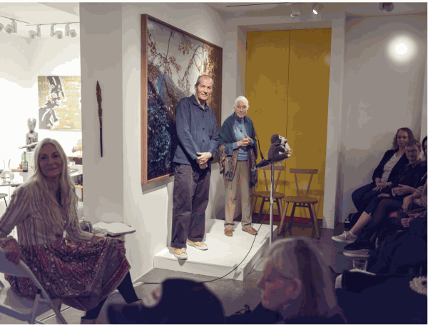 Dame Jane Goodall DBE and Jim Naughten at the Rebecca Hossack Art Gallery