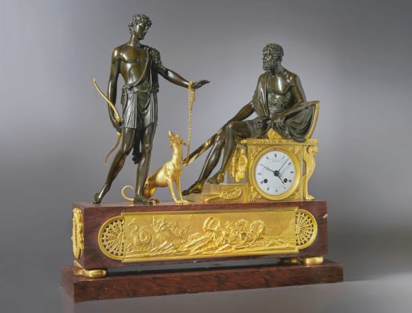 Pierre-François-Gaston Jolly, A Directoire mantel clock of eight day duration by Pierre-Francois-Gaston Jolly, Paris, date circa 1802-5