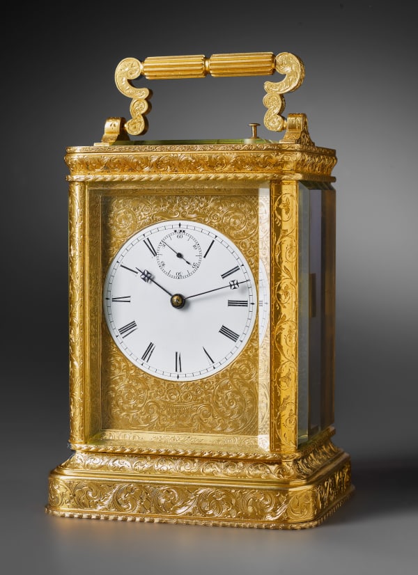 John Barwise - A striking carriage clock by John Barwise, London, date circa 1840