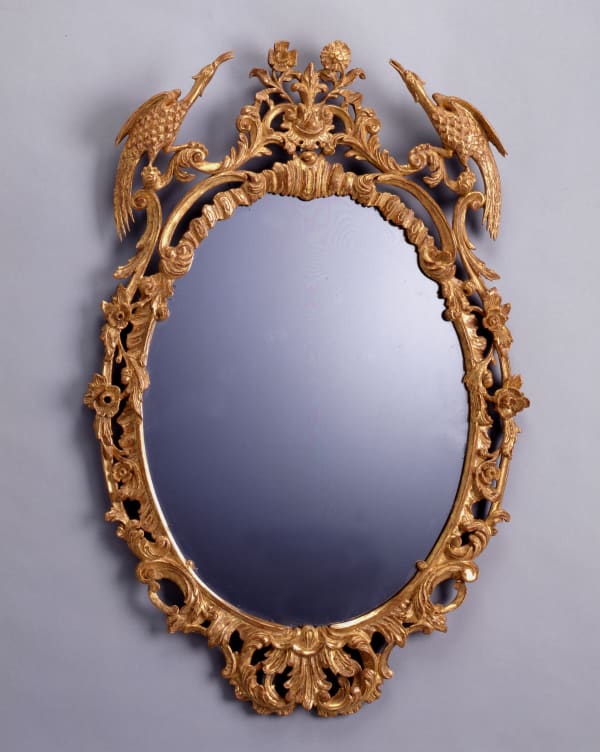 Unknown, A Chippendale mirror with original glass, London, date circa 1780