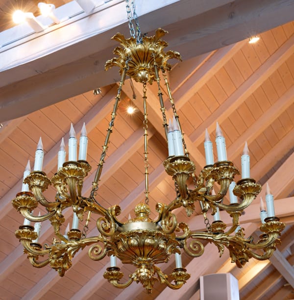 Unknown, A Russian early nineteenth century gilt bronze twenty-five light chandelier, Saint Petersburg, date circa 1835-45