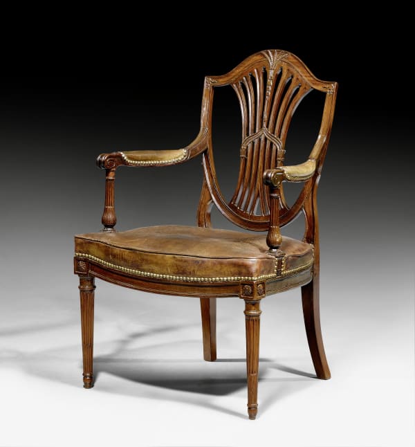 Unknown, A Louis XVI fauteuil “à la Reine”, with sabre legs, Paris, date circa 1780