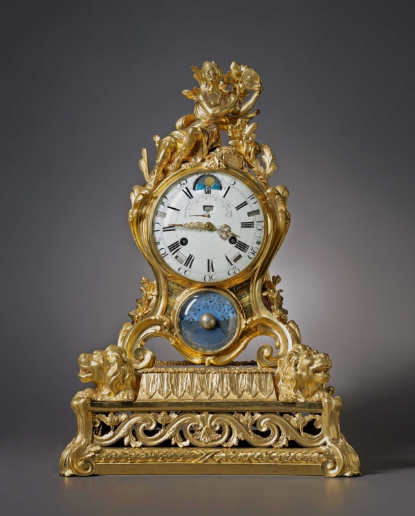 Pierre Millot, A Louis XV astronomical calendar mantel clock by Pierre Millot, Paris, date circa 1760