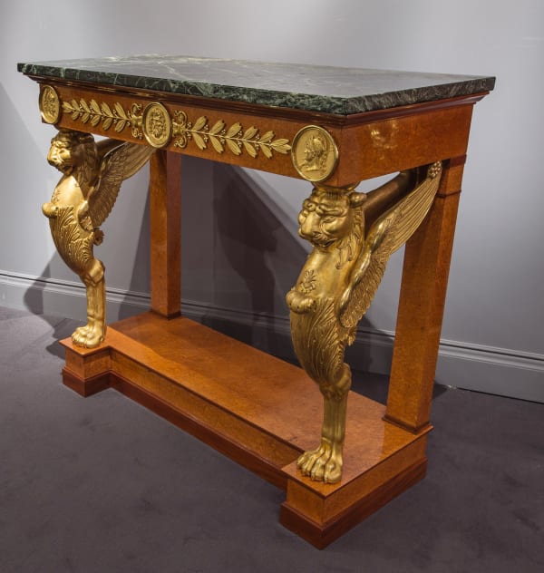 Jacob-Desmalter et Cie (attributed to), An Empire console table attributed to Jacob-Desmalter et Cie, gilt bronze mounts attributed to Pierre-Philippe Thomire, Paris, date circa 1805