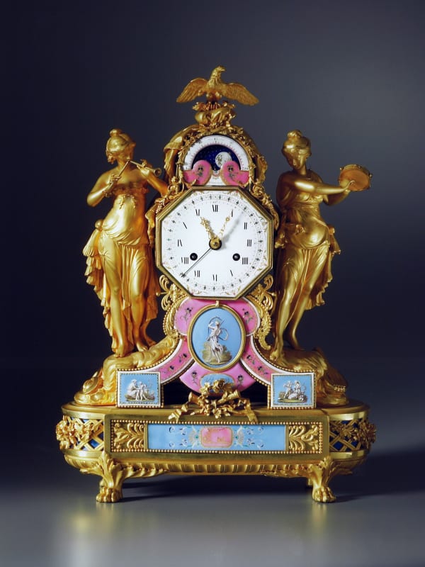 Joseph Coteau, A late Louis XVI mantel clock, the enamel work by Joseph Coteau and movement by Dieudonné Kinable, Paris, date circa 1785