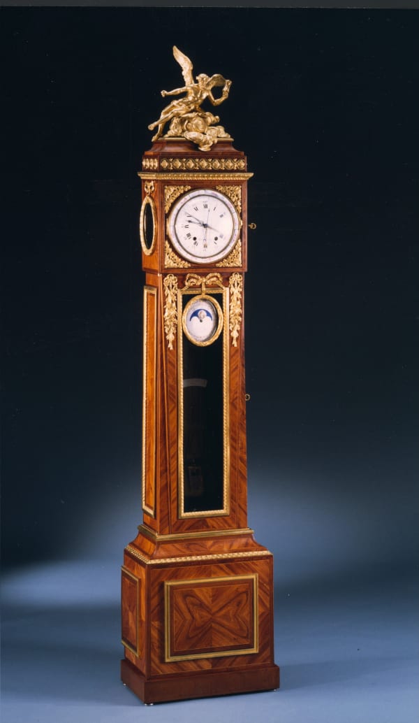 Jean-Simon Bourdier, A Louis XVI gilt bronze mounted long case regulator by Jean-Simon Bourdier, housed in a case by Balthazar Lieutaud, with mounts attributed to Philippe Caffiéri, Paris, date circa 1785