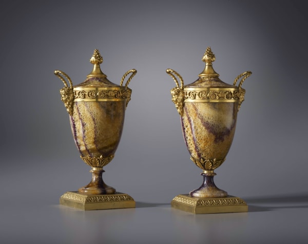 Matthew Boulton (attributed to) - A pair of Georgian covered vases attributed to Matthew Boulton, Birmingham, date circa 1780