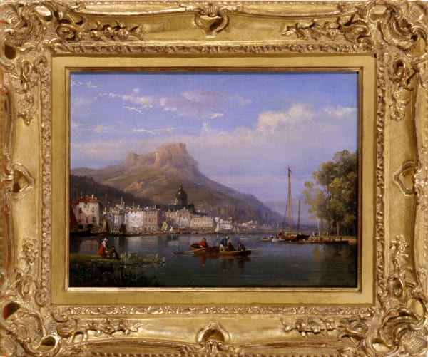 Charles Euphrasie Kuwasseg - “Fishing in the Harbour” by Charles Euphrasie Kuwasseg, 1871