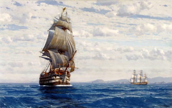 Michael Zeno Diemer - “Man ‘O’ War off the Coast of Valparaiso” by Michael Zeno Diemer