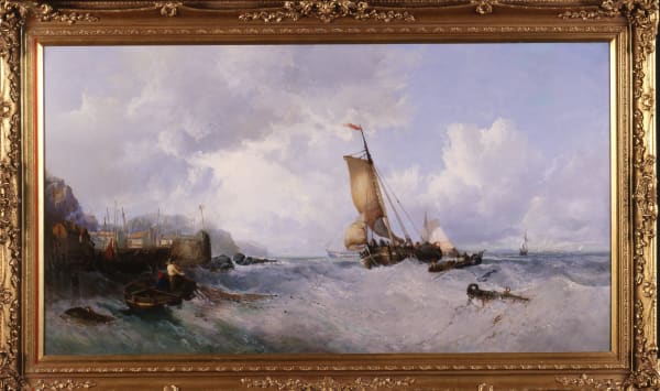 James Webb - "Fishing off the Coast" by James Webb, 1864