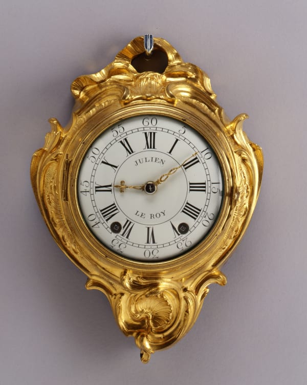 Julien Le Roy, A small sized Louis XV cartel clock by Julien Le Roy, Paris, dated 1745-9