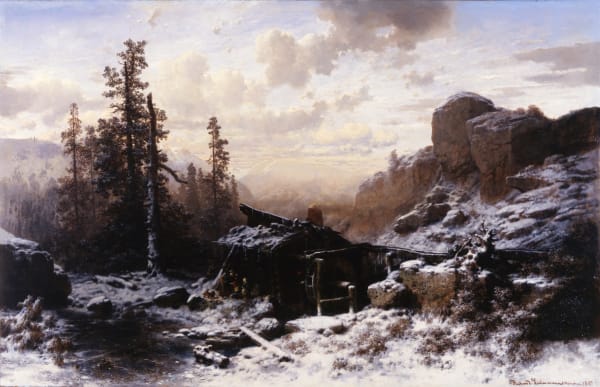 Richard Zimmermann , “Winter Landscape” by Richard Zimmermann, München, dated 1861