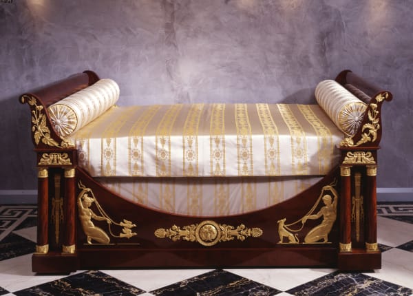 Jacob-Desmalter et Cie (attributed to), An Empire lit en bateau attributed to Jacob-Desmalter et Cie, bronzes attributed to Pierre-Philippe Thomire, Paris, date circa 1810