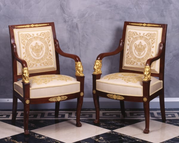 Jacob-Desmalter et Cie (attributed to), A set of four Empire fauteuils attributed to Jacob-Desmalter et Cie, Paris, date circa 1805