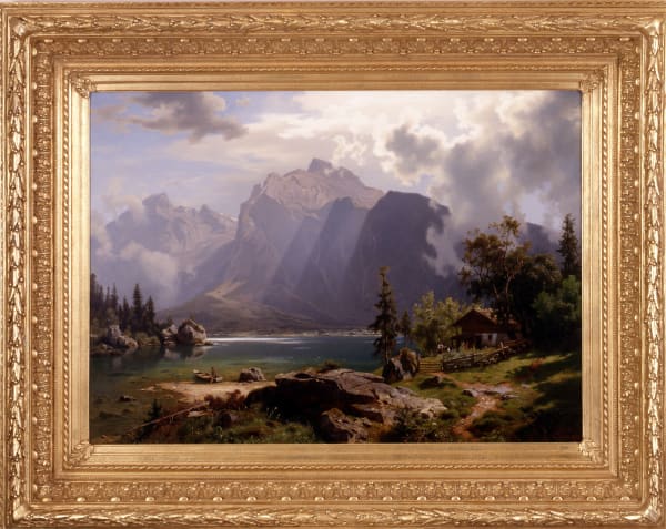 August Leu - "Landscape" by August Leu, Germany, dated 1870