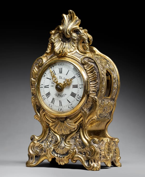 I. Têteblanche, A Louis XV quarter striking and repeating miniature travelling clock of short duration by I. Têteblanche, Paris, date circa 1750