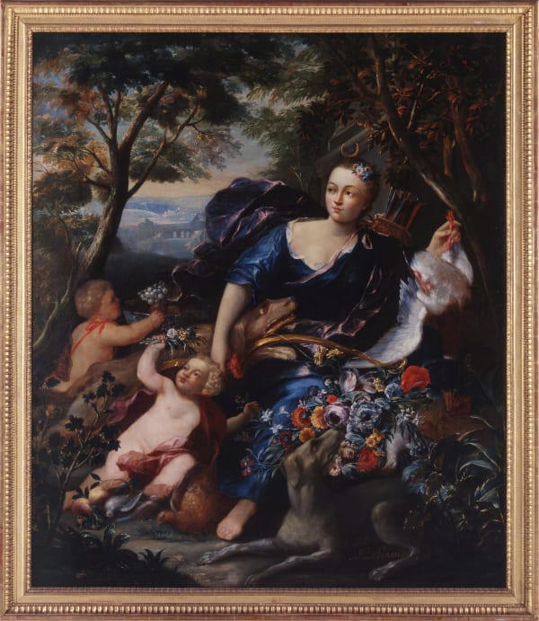 Abraham I de Haen - "Diana the Huntress" by Abraham I de Haen, Flemish, second half of the 17th century