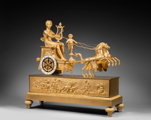 Jean-Simon Deverberie (attributed to), A Directoire chariot clock of eight day duration attributed to Jean-Simon Deverberie, Paris, date circa 1800