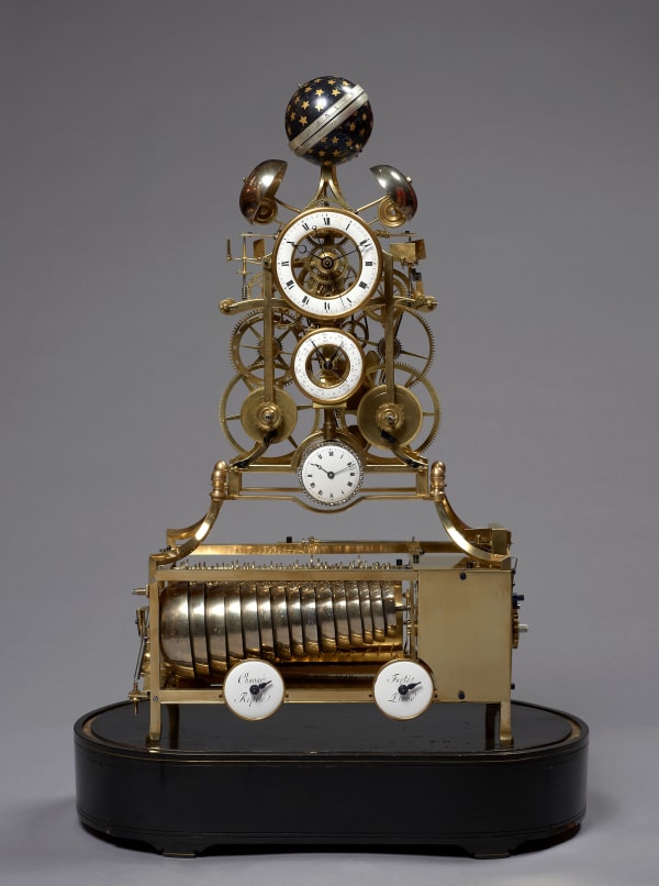J. Van Hoof et Fils (attributed to), A musical and striking skeleton clock with remontoire of eight day duration attributed to J. Van Hoof et Fils, Most probably Anvers (Antwerp), date circa 1790