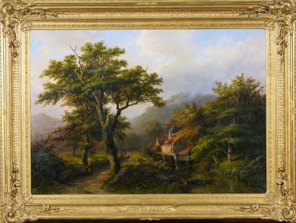 Anna van Sandick, "Romantic landscape" by Anna van Sandick, 1868