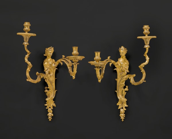 Unknown, A pair of Règence two-light wall-lights, almost certainly after a design by Gilles-Marie Oppenord, Paris, date circa 1730