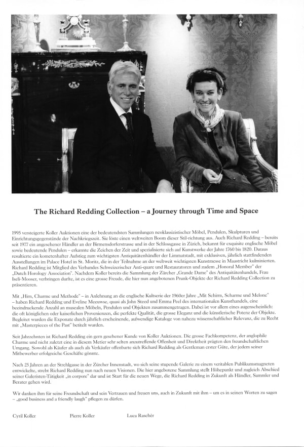 The Richard Redding Collection "A JOURNEY THROUGH TIME AN SPACE" Koller Auctions, Zürich, 2011 Richard Redding and Eveline Meeuwse