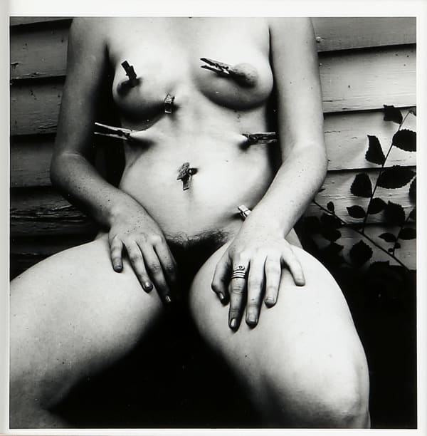 Francesca WOODMAN Early 1972 - 1975, E03 Signed on reverse Galleria Massimo Minini Brescia label on reverse Gelatin silver print 12 x 12 cm