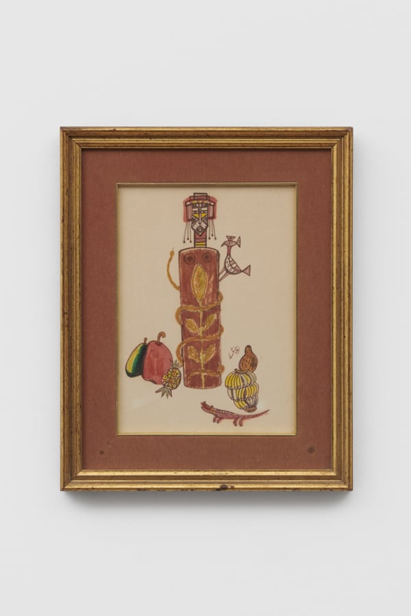 Bertina Lopes, Untitled (Idol with Fruit and Crocodile), 1976