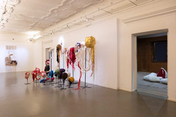 Thomas De Falco, GOLD - While all Flow'rs and all Trees do close To weave the Garlands of repose. installation view, Museo Arte Contemporanea Cavalese. Ph. Erjola Zhuka