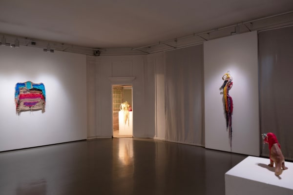 Thomas De Falco, GOLD - While all Flow'rs and all Trees do close To weave the Garlands of repose. installation view, Museo Arte Contemporanea Cavalese. Ph. Erjola Zhuka