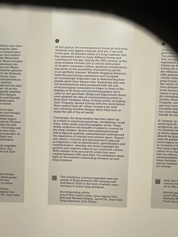Installation View, Fresh Window: The Art of Display & Display of Art, Museum Tinguely, Basel, Switzerland, 2024