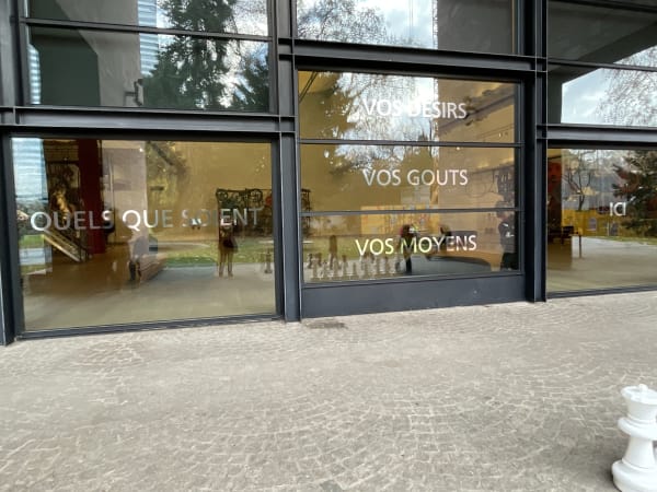 Installation View, Fresh Window: The Art of Display & Display of Art, Museum Tinguely, Basel, Switzerland, 2024