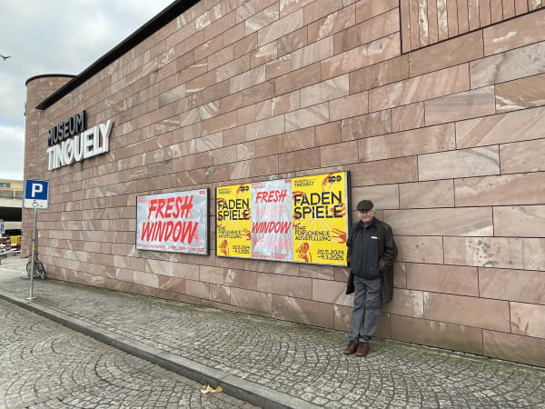 Installation View, Fresh Window: The Art of Display & Display of Art, Museum Tinguely, Basel, Switzerland, 2024