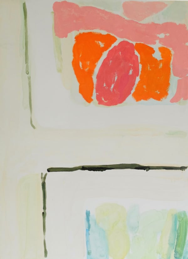 Tim Braden, Abstract (Pinks and Reds), 2017, oil on board, 95 x 70cm