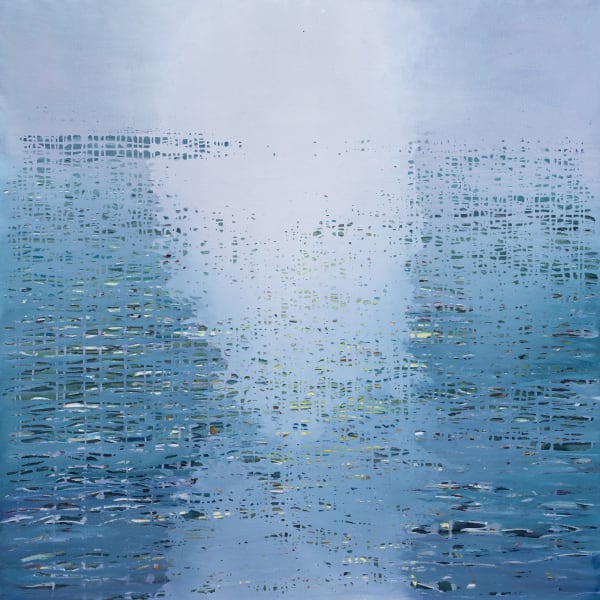 Ganga 10, 2018 signed and dated verso oil on canvas 120 x 120cm