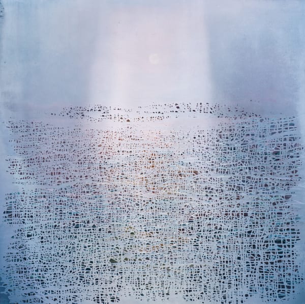 Ganga 12, 2018 signed and dated verso oil on canvas 120 x 120cm