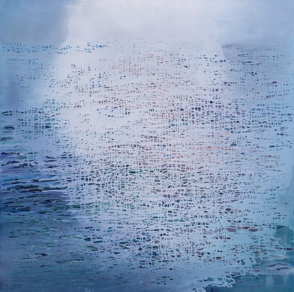 Ganga 13, 2018 signed and dated verso oil on canvas 120 x 120cm