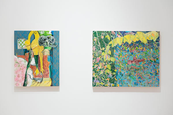 David Price | Rubber Chicken Picture After Picasso | 2017 | 50 x 40cms David Price | Still Life In Mobile Homes | 2017 | 50 x 60cms (from left)