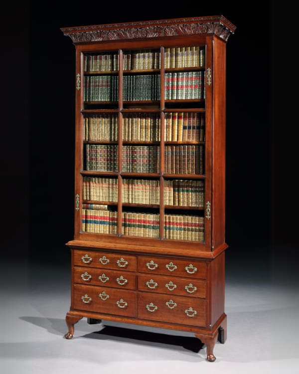 A GEORGE II MAHOGANY BOOKCASE