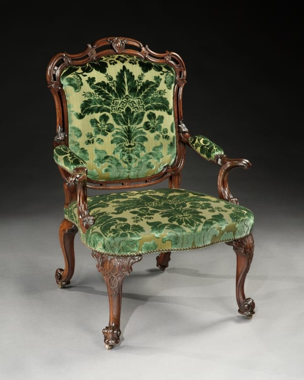 THE POWDERHAM CASTLE ARMCHAIR, English, circa 1755